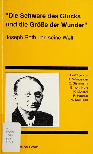 Cover for Die Schwere des Glücks und die Grösse der Wunder
