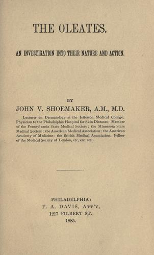 Cover for The oleates