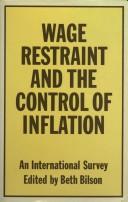 Cover for Wage restraint and the control of inflation
