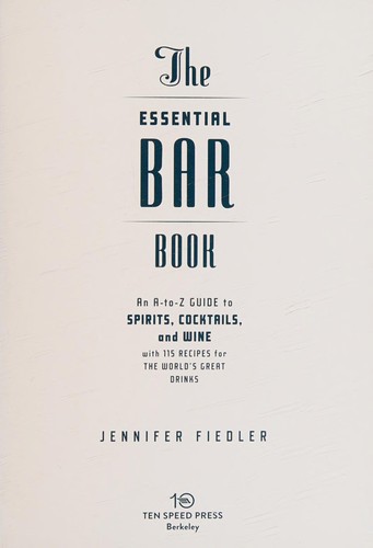 Cover for The essential bar book