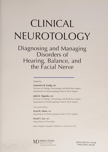Cover for Clinical neurotology