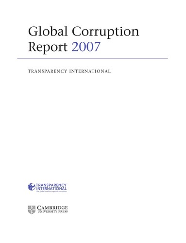 Cover for Global corruption report 2007