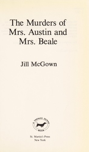 Cover for The murders of Mrs. Austin and Mrs. Beale