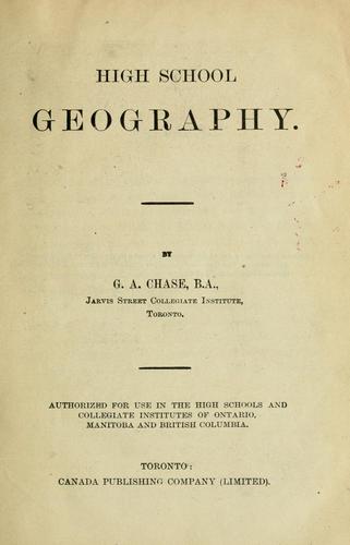 Cover for High school geography