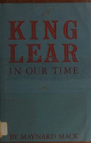 Cover for King Lear in our time