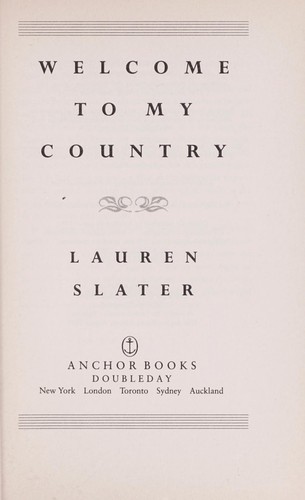 Cover for Welcome to my country