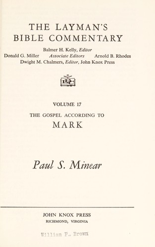 Cover for THE LAYMAN'S BIBLE COMMENTARY   VOLUME 17   THE GOSPEL ACCORDING TO MARK