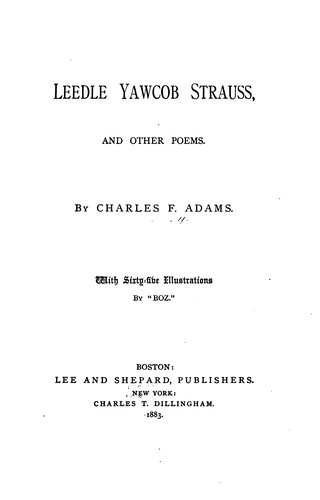 Cover for Leedle Yawcob Strauss: And Other Poems