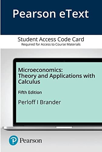 Cover for Pearson EText for Microeconomics