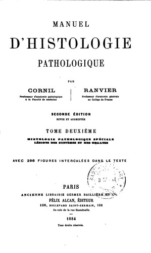 Cover for Manuel d'histologie pathologique