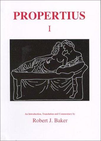 Cover for Propertius I (Propertius)