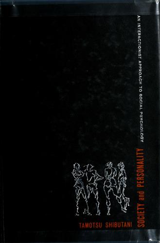 Cover for Society and personality