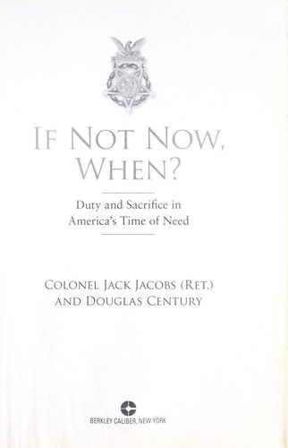 Cover for If not now, when?