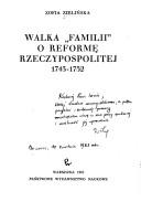 Cover for Walka "Familii" o reformę Rzeczypospolitej, 1743-1752