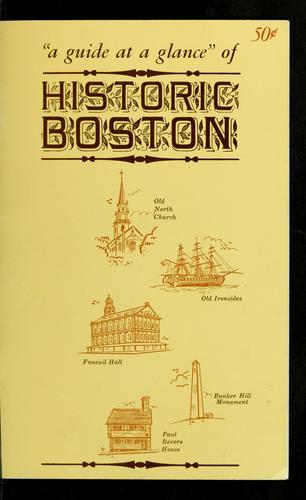 Cover for "A guide at a glance" of historic Boston