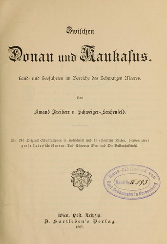 Cover for Zwischen Donau und Kaukasus
