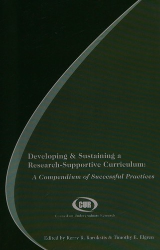 Cover for Developing and sustaining a research-supportive curriculum
