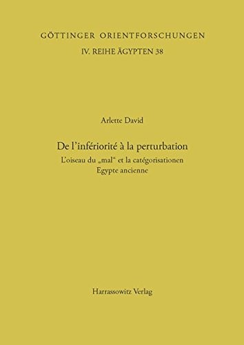 Cover for De l'infériorité à la perturbation