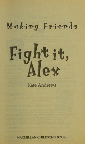 Cover for Fight It, Alex