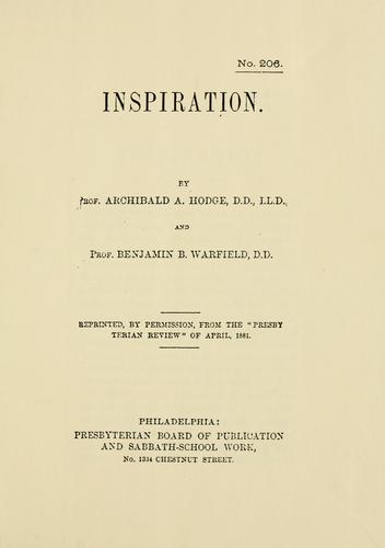 Cover for Inspiration