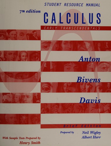 Cover for Student resource manual to accompany 'Calculus [early transcendentals]', brief version, seventh edition