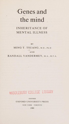 Cover for Genes and the mind