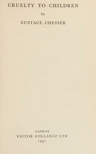 Cover for Cruelty to children