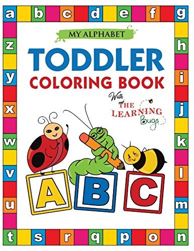 Cover for My Alphabet Toddler Coloring Book with The Learning Bugs