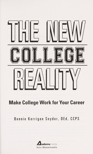 Cover for The new college reality