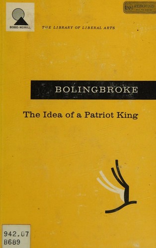 Cover for The idea of a patriot king