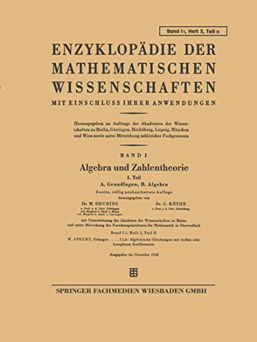 Cover for Algebra und Zahlentheorie