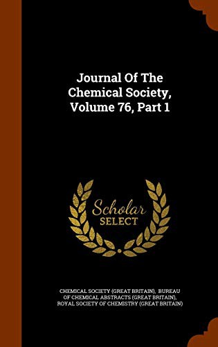 Cover for Journal Of The Chemical Society, Volume 76, Part 1