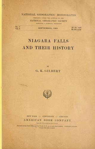 Cover for Niagara Falls and their history
