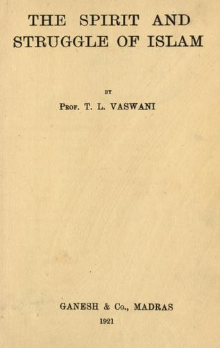 Cover for The spirit and struggle of Islam.