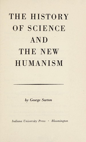 Cover for The history of science and the new humanism
