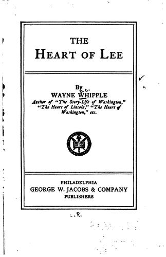 Cover for The heart of Lee