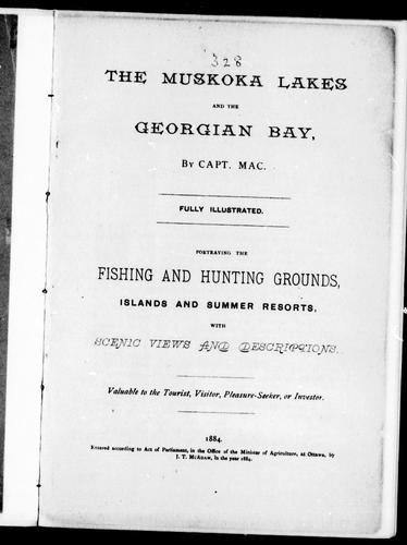 Cover for The Muskoka lakes and the Georgian Bay