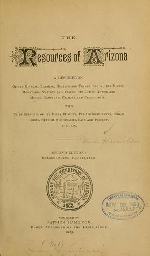 Cover for The resources of Arizona