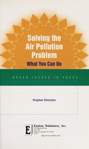 Cover for Solving the air pollution problem