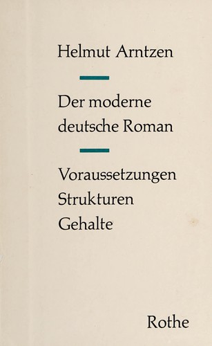 Cover for Der moderne deutsche Roman