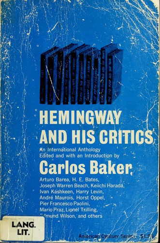 Cover for Hemingway and his critics