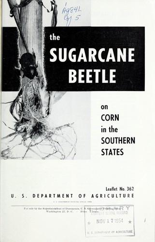 Cover for The sugarcane beetle on corn in the Southern States