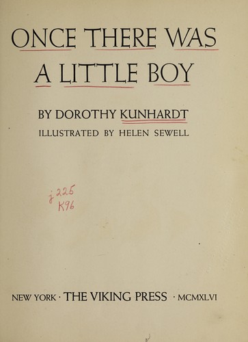 Cover for Once there was a little boy