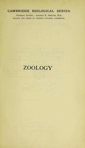 Cover for Zoology