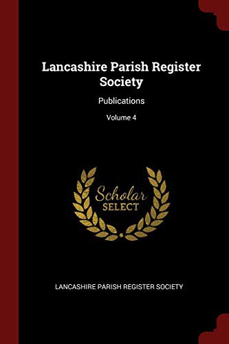 Cover for Lancashire Parish Register Society