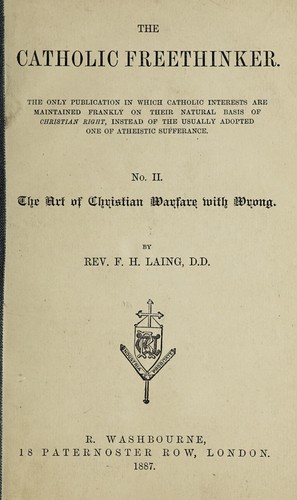 Cover for The Catholic freethinker