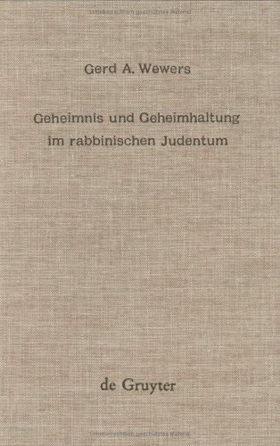 Cover for Geheimnis und Geheimhaltung im rabbinischen Judentum