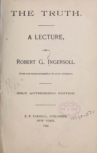 Cover for The truth