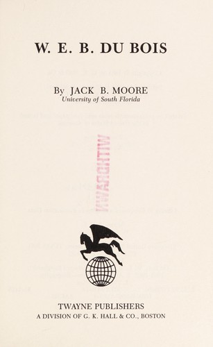Cover for W.E.B. Du Bois
