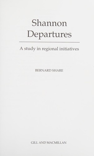 Cover for Shannon departures